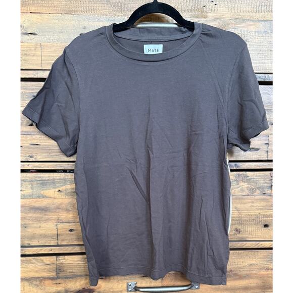 Mate The Label Women's Sz L Charcoal Organic Cotton Classic T Short Sleeve - Picture 1 of 9